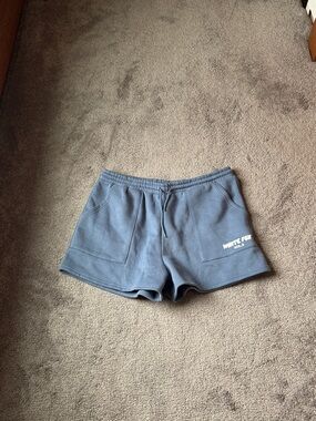 White Fox Sweat Shorts SIZE XXL Blue Grey Lounge Athleisure